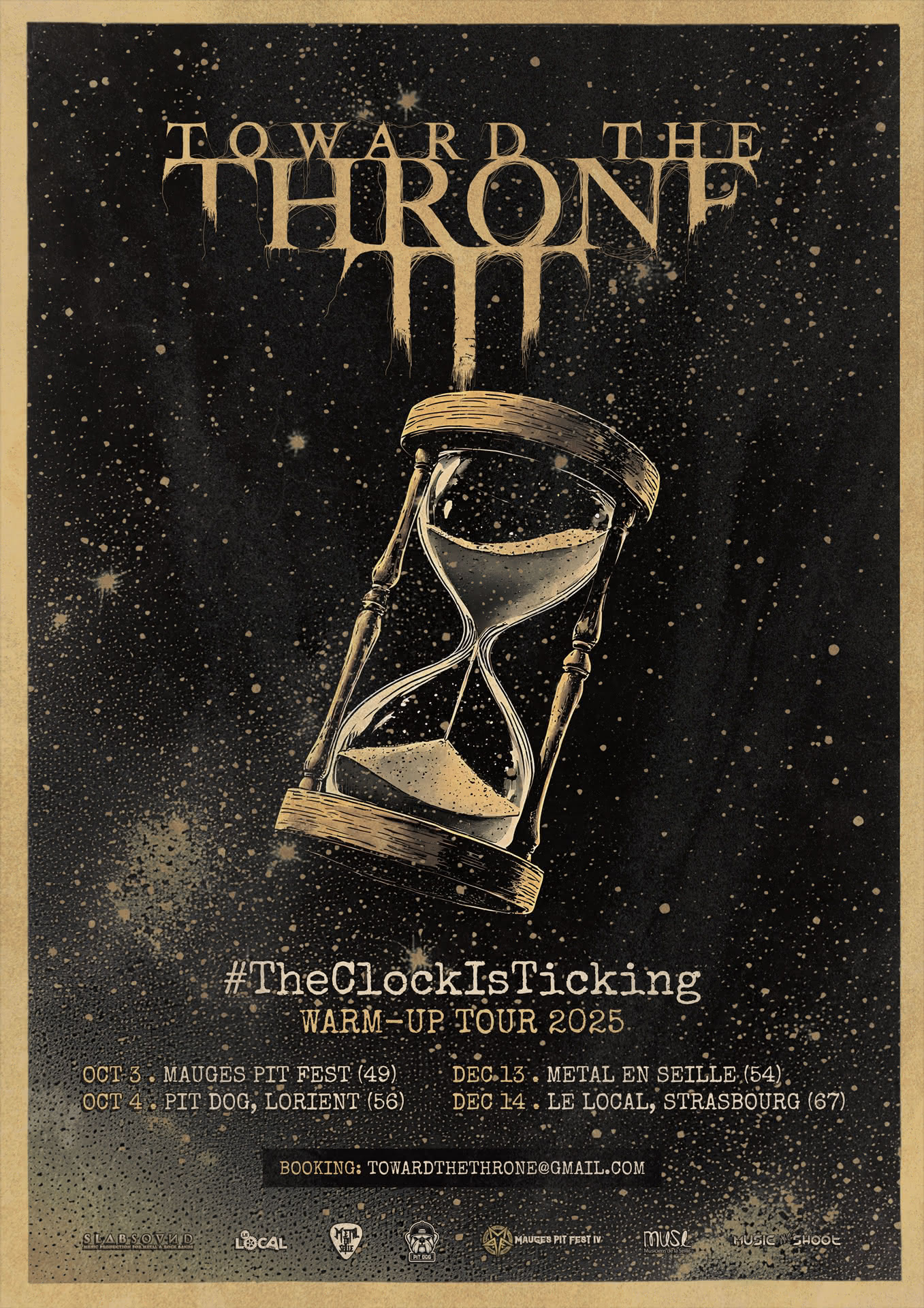 Toward The Throne warm-up tour 2025 poster